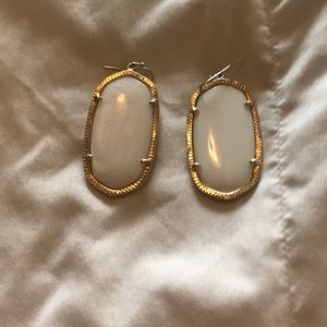 White Kendra Scott earrings